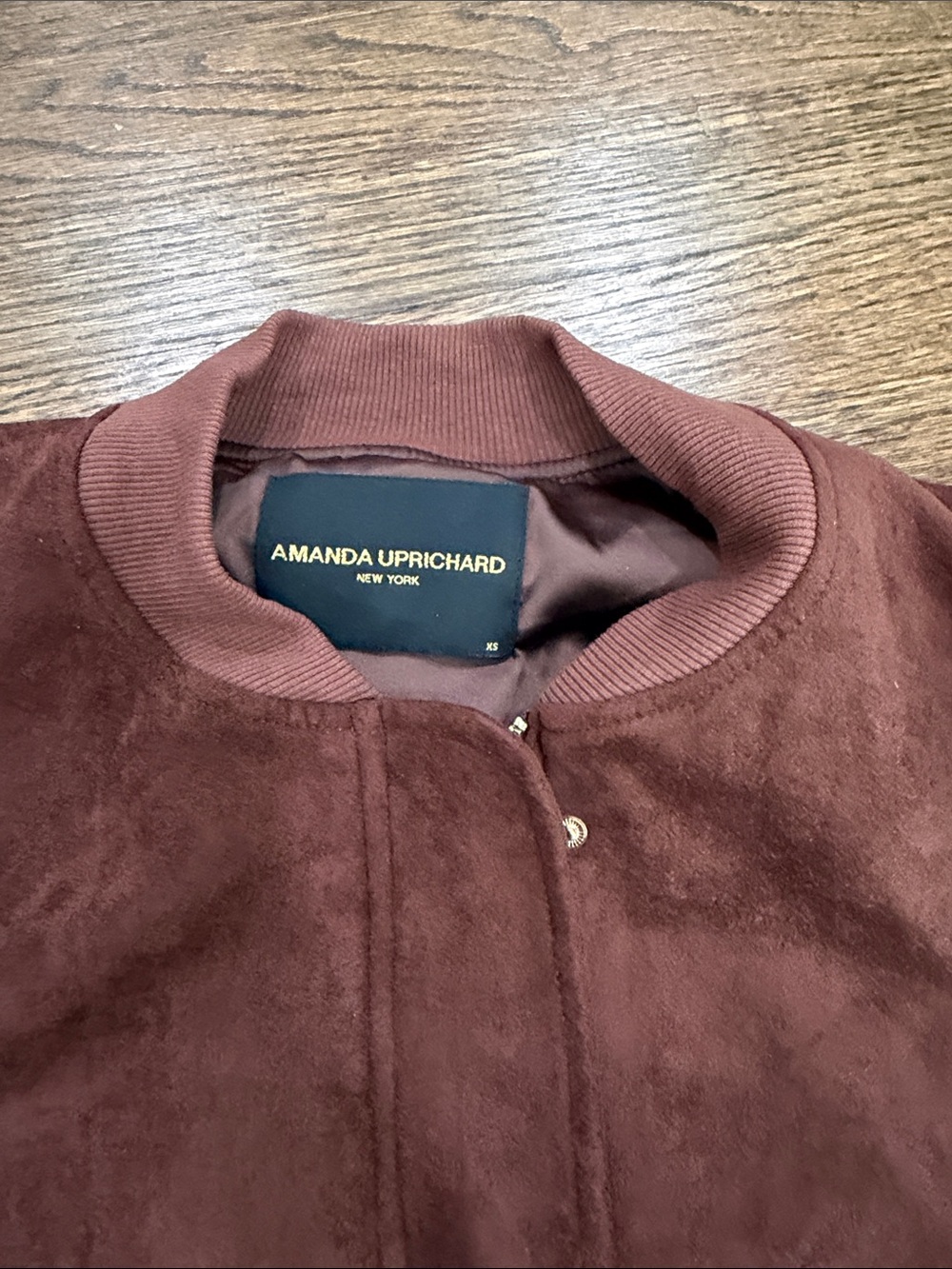 Amanda Uprichard x Revolve Vero Suede Bomber Jacket Brand New - Picture 6 of 6